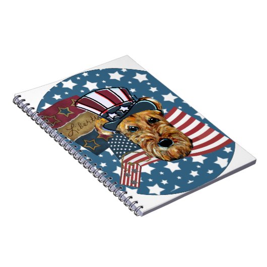 AIREDALE TERRIER NOTITIEBOEK (Rechterzijde)