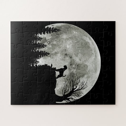 Airedale Terrier on Mountain Halloween Hondenliefh Legpuzzel (Horizontaal)