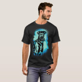 Airedale Terrier Paint Blue Design Dog mama T-shirt (Voorkant volledig)