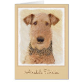 Airedale Terrier Painting - Cute Original Art (Voorkant)