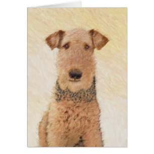 Airedale Terrier Painting - Cute Original Art