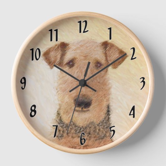 Airedale Terrier Painting - Cute Original Art (Voorkant)