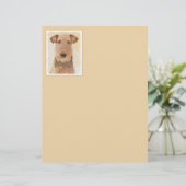Airedale Terrier Painting - Cute Original Art (Staand voorkant)