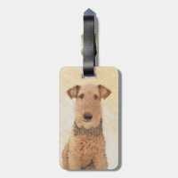 Airedale Terrier Painting - Cute Original Art