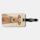 Airedale Terrier Painting - Cute Original Art Bagagelabel (Achterkant horizontaal)