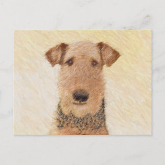 Airedale Terrier Painting - Cute Original Art Briefkaart