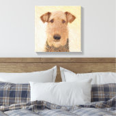 Airedale Terrier Painting - Cute Original Art Canvas Afdruk (Insitu (Slaapkamer))