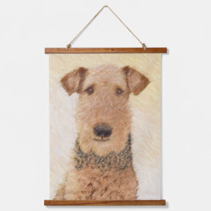 Airedale Terrier Painting - Cute Original Art Hangend Wandkleed
