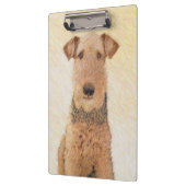 Airedale Terrier Painting - Cute Original Art Klembord (Links)
