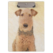 Airedale Terrier Painting - Cute Original Art Klembord (Voorkant)