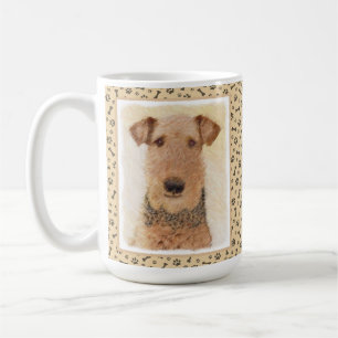 Airedale Terrier Painting - Cute Original Art Koffiemok