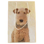 Airedale Terrier Painting - Cute Original Art Medium Cadeauzakje (Voorkant)