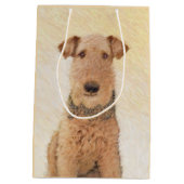 Airedale Terrier Painting - Cute Original Art Medium Cadeauzakje (Achterkant)
