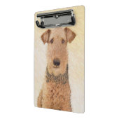 Airedale Terrier Painting - Cute Original Art Mini Klembord (Angled2)