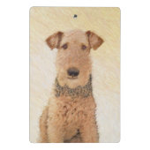 Airedale Terrier Painting - Cute Original Art Mini Klembord (Achterkant)