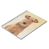 Airedale Terrier Painting - Cute Original Art Notitieboek (Linkerzijde)