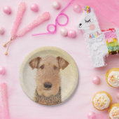 Airedale Terrier Painting - Cute Original Art Papieren Bordje (Feest)