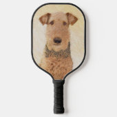 Airedale Terrier Painting - Cute Original Art Pickleball Paddle (Voorkant)