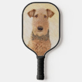 Airedale Terrier Painting - Cute Original Art Pickleball Paddle (Achterkant)