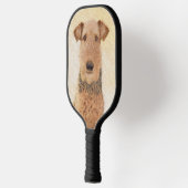 Airedale Terrier Painting - Cute Original Art Pickleball Paddle (Links)