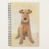Airedale Terrier Painting - Cute Original Art Planner (Voorkant)