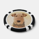 Airedale Terrier Painting - Cute Original Art Poker Chips (Enkel)