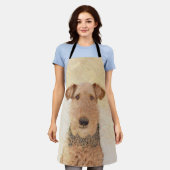 Airedale Terrier Painting - Cute Original Art Schort (Gedragen)
