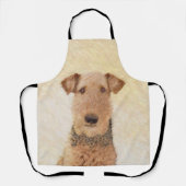 Airedale Terrier Painting - Cute Original Art Schort (Voorkant)