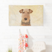 Airedale Terrier Painting - Cute Original Art Spandoek (Insitu)