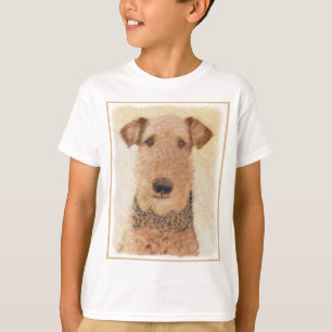 Airedale Terrier Painting - Cute Original Art T-shirt