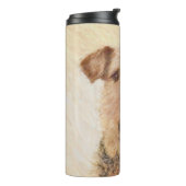 Airedale Terrier Painting - Cute Original Art Thermosbeker (Gedraaid links)