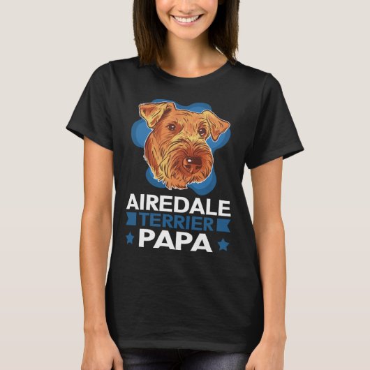 Airedale Terrier Papa Dog Dad Airedale Terrier  1 T-shirt (Voorkant)