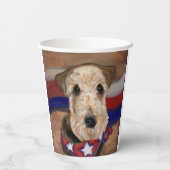 AIREDALE TERRIER PAPIEREN BEKERS (Achterkant)