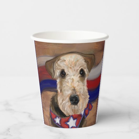 AIREDALE TERRIER PAPIEREN BEKERS (Achterkant)