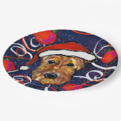 AIREDALE TERRIER PAPIEREN BORDJE (Gekanteld)