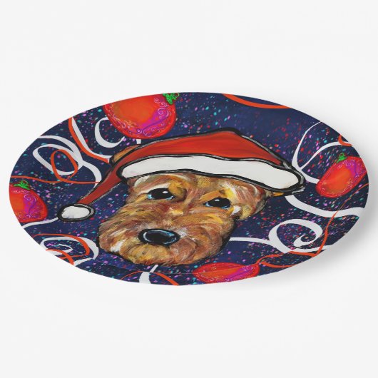 AIREDALE TERRIER PAPIEREN BORDJE (Gekanteld)