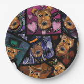 AIREDALE TERRIËR PAPIEREN BORDJE (Voorkant)