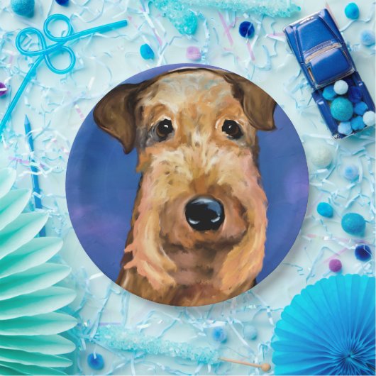  AIREDALE TERRIËR          PAPIEREN BORDJE (Feest)