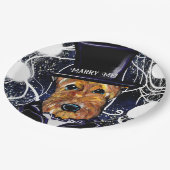 AIREDALE TERRIËR        PAPIEREN BORDJE (Gekanteld)