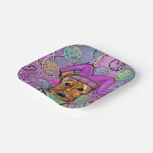 AIREDALE TERRIER PAPIEREN BORDJE (Gebogen)