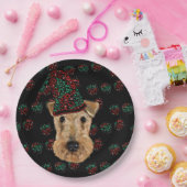  AIREDALE TERRIËR    PAPIEREN BORDJE (Feest)