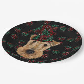  AIREDALE TERRIËR    PAPIEREN BORDJE (Gekanteld)