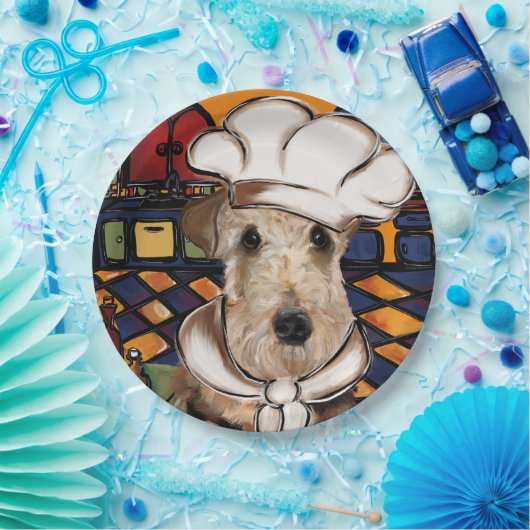 Airedale Terrier Papieren Bordje (Feest)