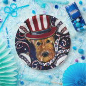 AIREDALE TERRIËR PAPIEREN BORDJE (Feest)