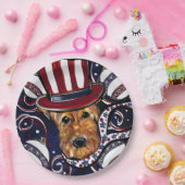 AIREDALE TERRIËR PAPIEREN BORDJE (Feest)