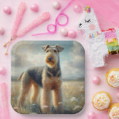 Airedale Terrier Papieren Bordje (Feest)