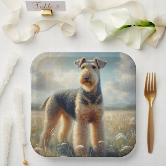 Airedale Terrier Papieren Bordje (Huwelijk)