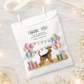 Airedale Terrier Pastel Kleuren Verjaardag Dank u Bedankzakje (Geknipt)