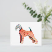 Airedale Terrier Patchwork Pet Briefkaart (Staand voorkant)