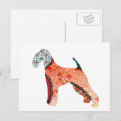 Airedale Terrier Patchwork Pet Briefkaart (Voorkant / Achterkant)